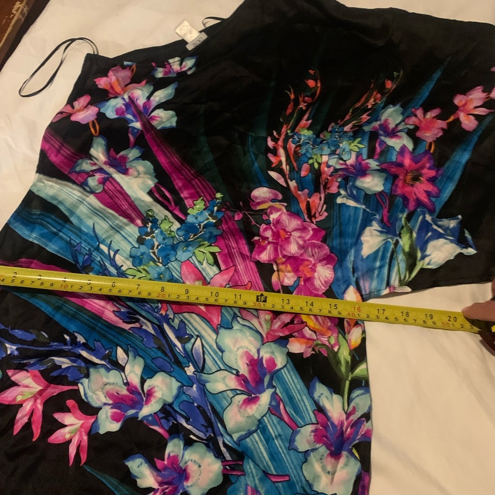 Cache Black Midi Dress with Multicolor Floral Print - Picture 6 of 7